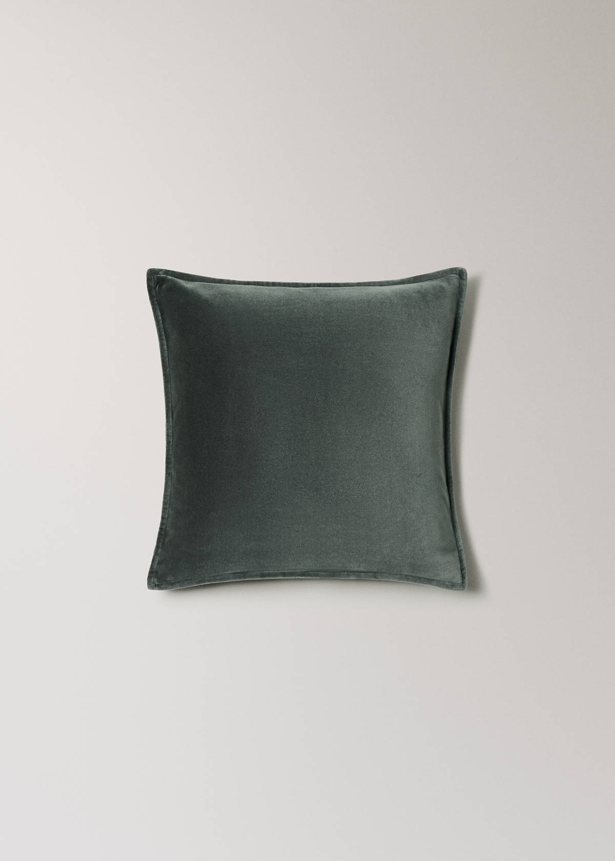 Velvet cotton cushion cover 45x45 cm — Blue