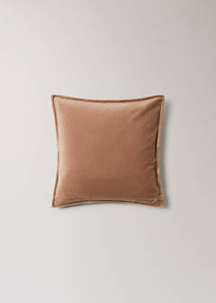 Velvet cotton cushion cover 45x45 cm — Nude 4