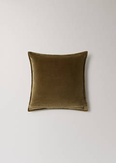 Velvet cotton cushion cover 45x45 cm — Light/Pastel Brown 4