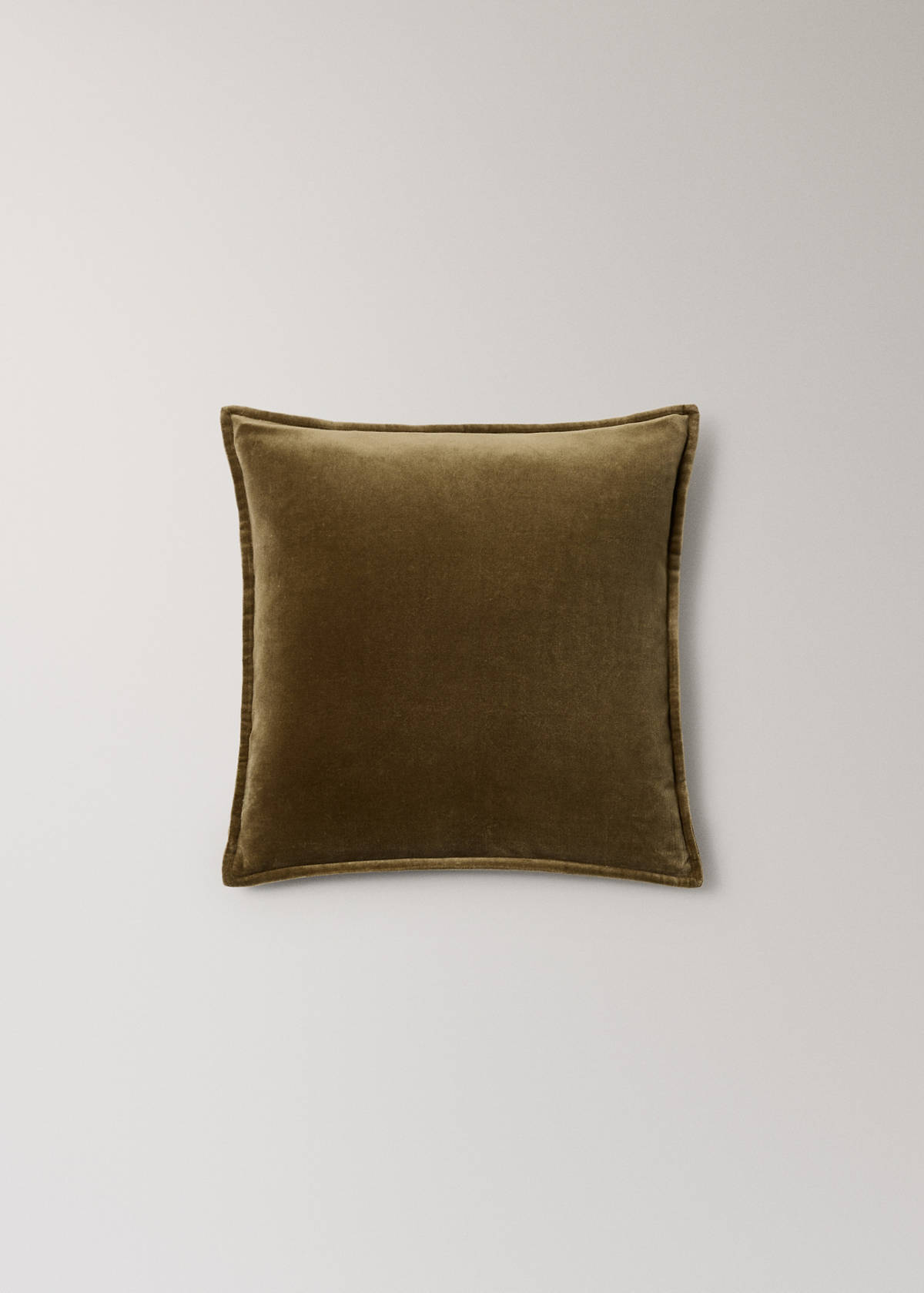 Velvet cotton cushion cover 45x45 cm — Light/Pastel Brown