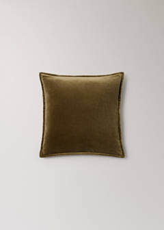 Velvet cotton cushion cover 45x45 cm — Light/Pastel Brown 5