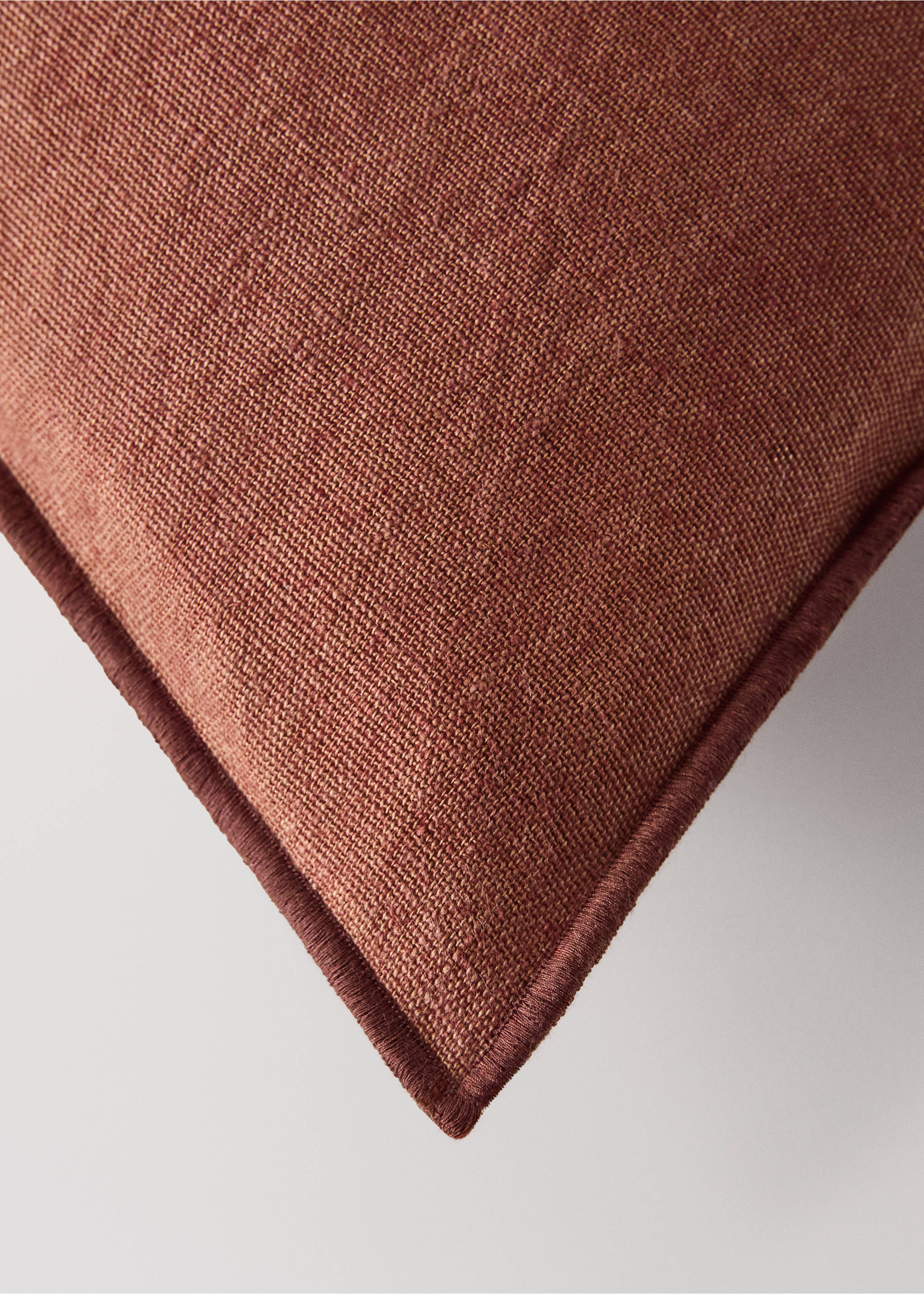 Kissenbezug 100% Leinen 40x60 cm - Detail des Artikels 1, Bräunliches Orange. Ref: 37001481-00.