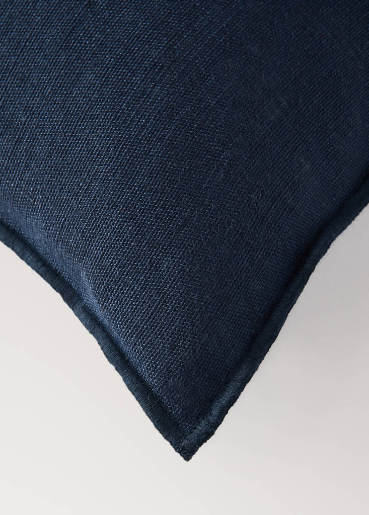 Two-tone linen cushion cover 30x50 cm — Blue