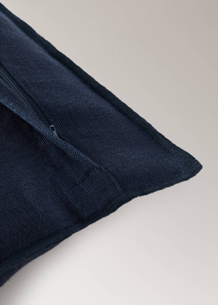 Two-tone linen cushion cover 30x50 cm — Blue