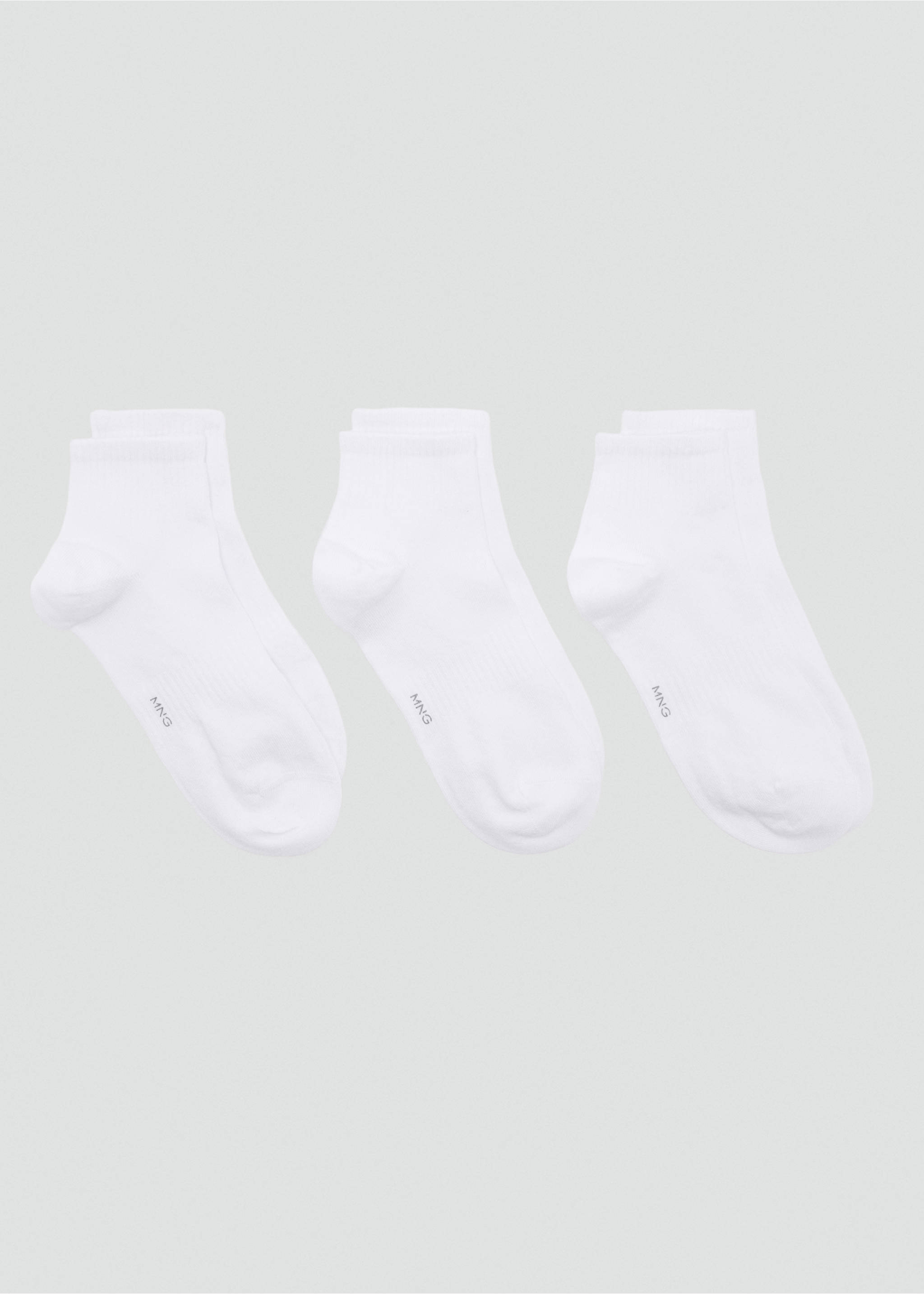 Pack of 3 cotton socks - Article without model, White. Ref: 37001483-00.