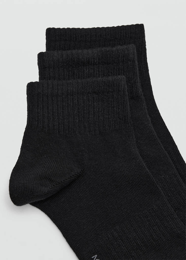 Pack of 3 cotton socks — Black