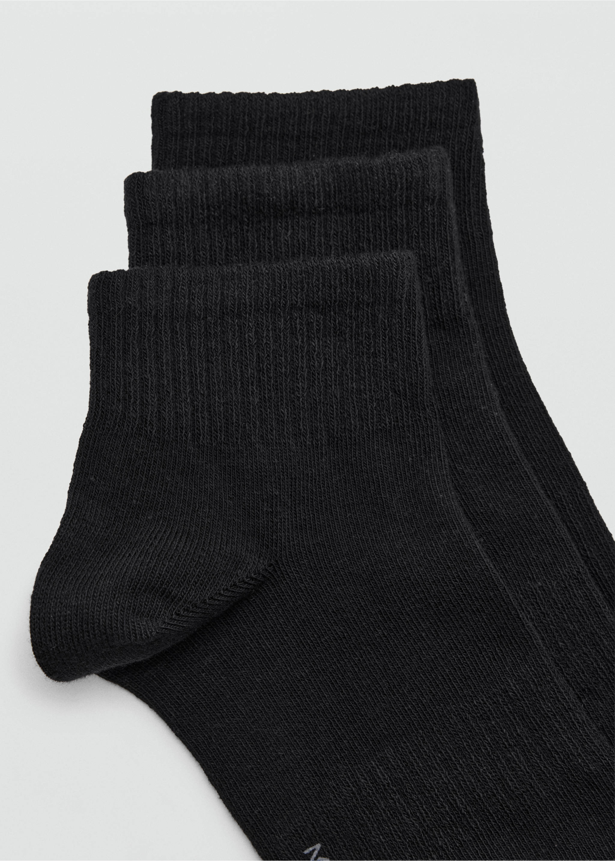 Lot 3 paires de chaussettes coton - Détail de l'article 8, Noir. Ref: 37001483-00.