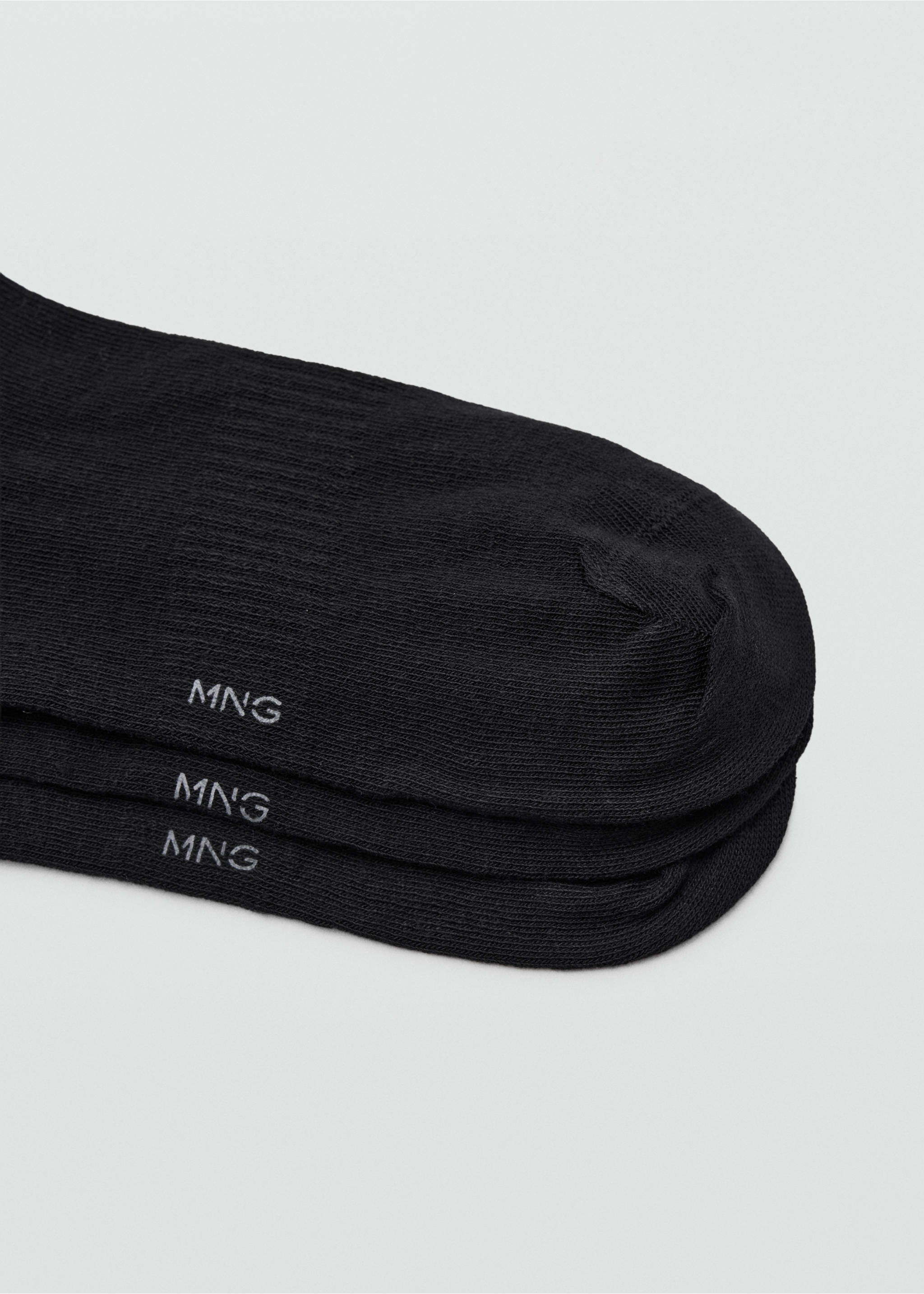 Lot 3 paires de chaussettes coton - Détail de l'article 0, Noir. Ref: 37001483-00.