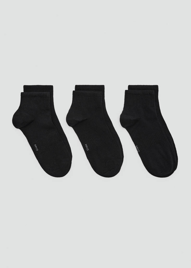Pack of 3 cotton socks — Black