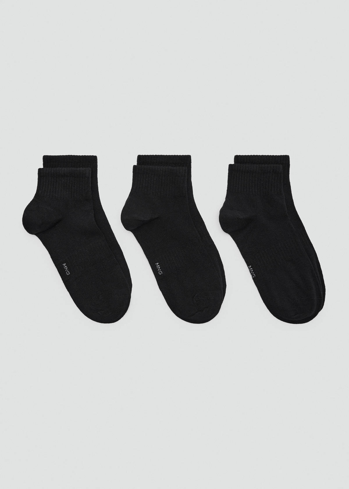 Pack of 3 cotton socks — Black