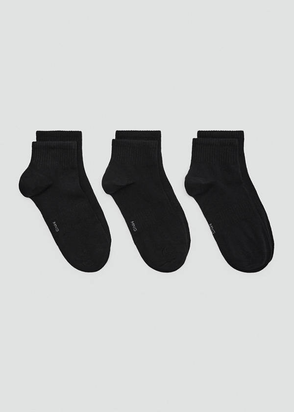 Pack of 3 cotton socks — Black