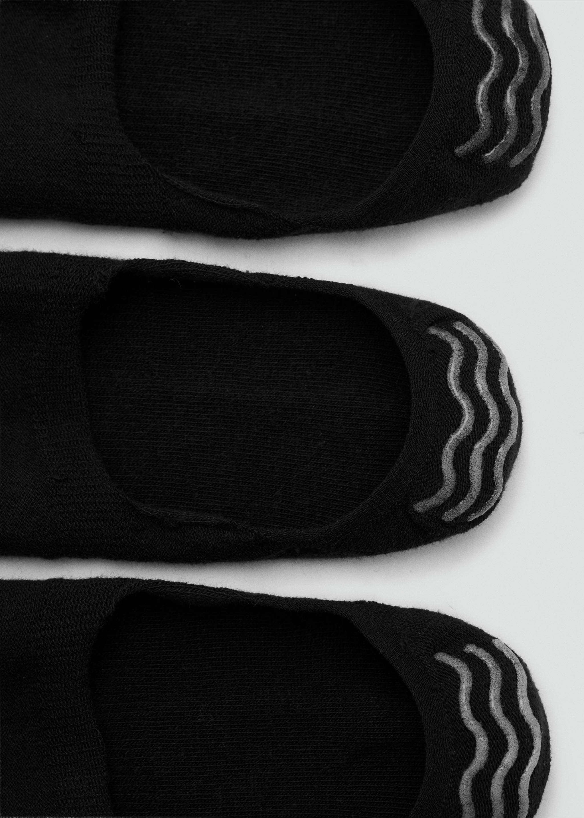 3-pack of invisible socks - Details of the article 0, Black. Ref: 37001486-00.
