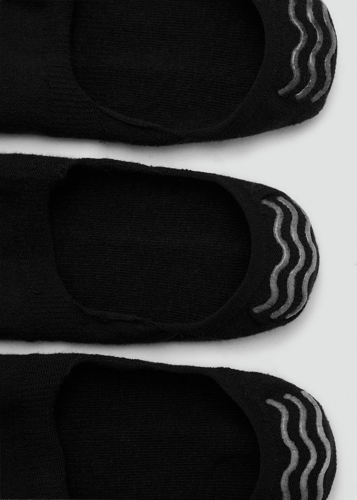 3-pack of invisible socks — Black