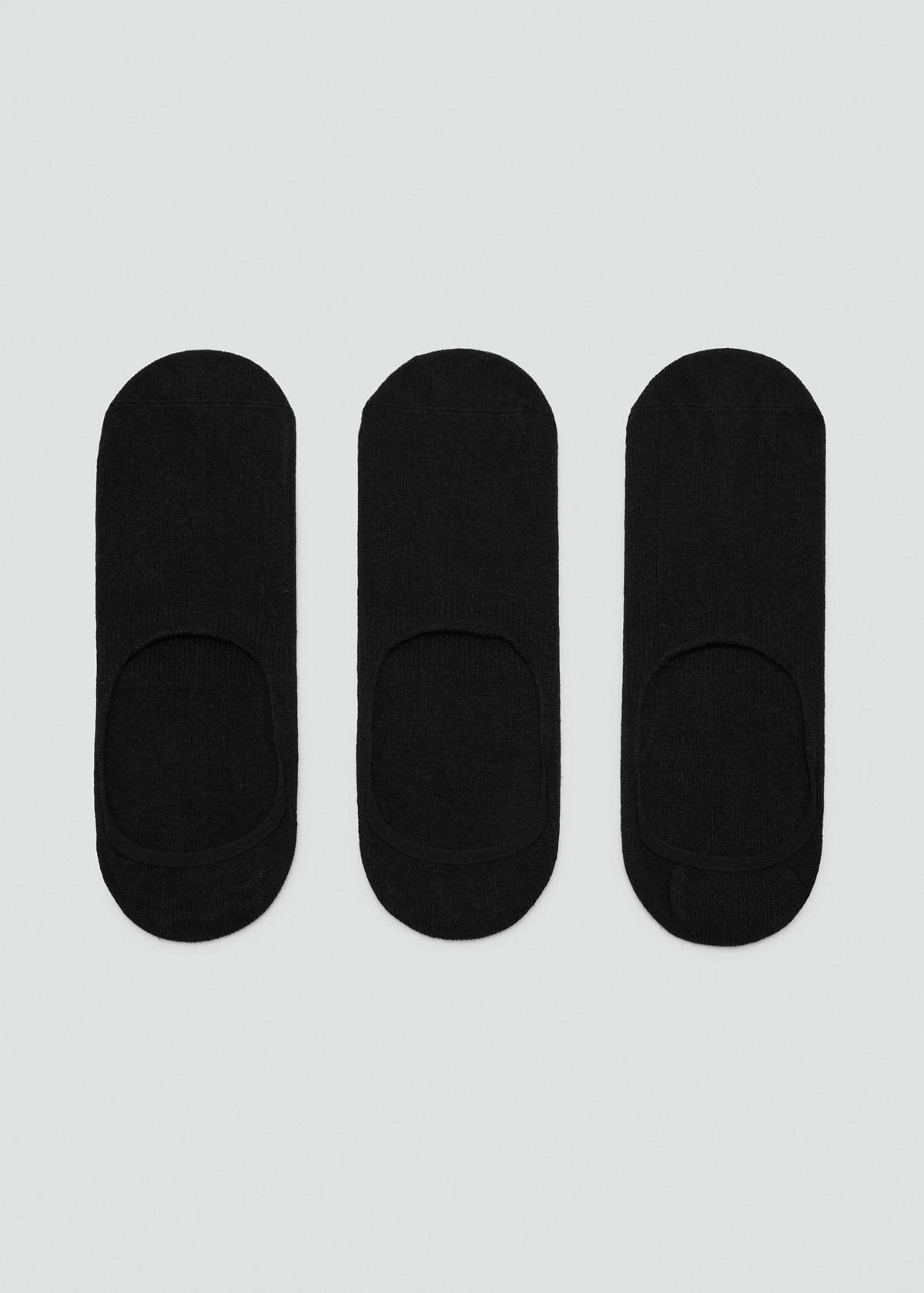 3-pack of invisible socks — Black
