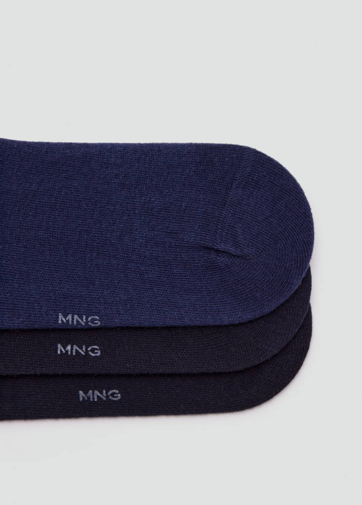 Pack of 3 ankle socks — Navy