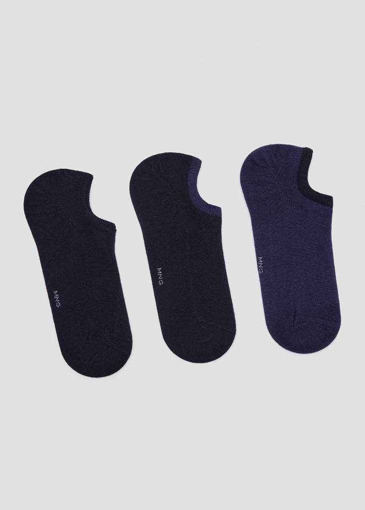 Pack of 3 ankle socks — Navy