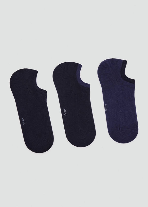 Pack of 3 ankle socks — Navy