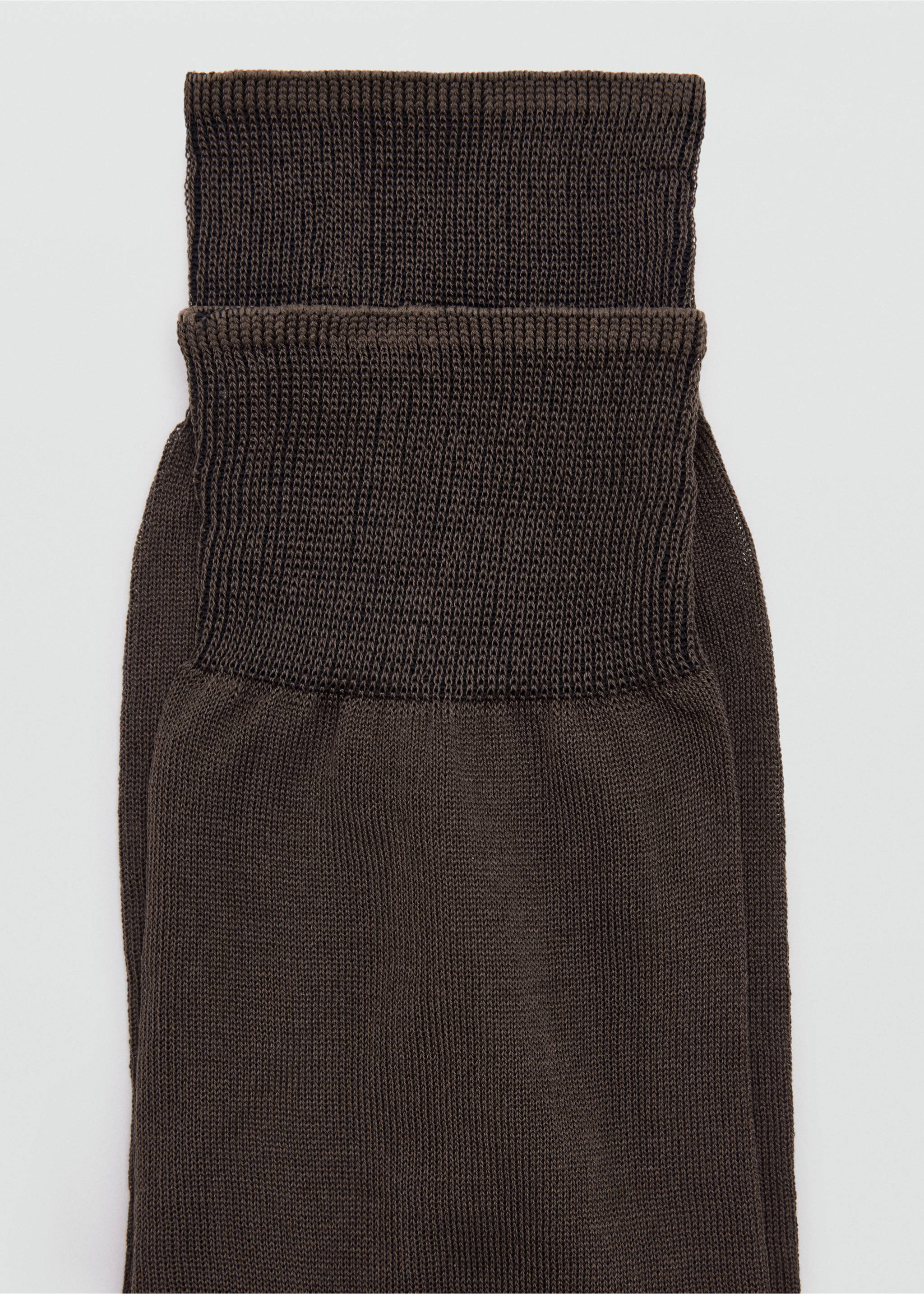 Pack of 2 long cotton socks - Details of the article 8, Brown. Ref: 37001488-00.