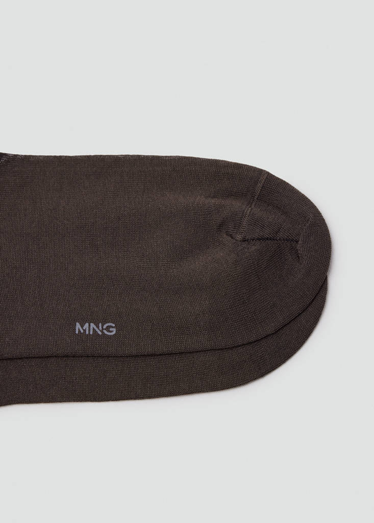 Pack of 2 long cotton socks — Brown