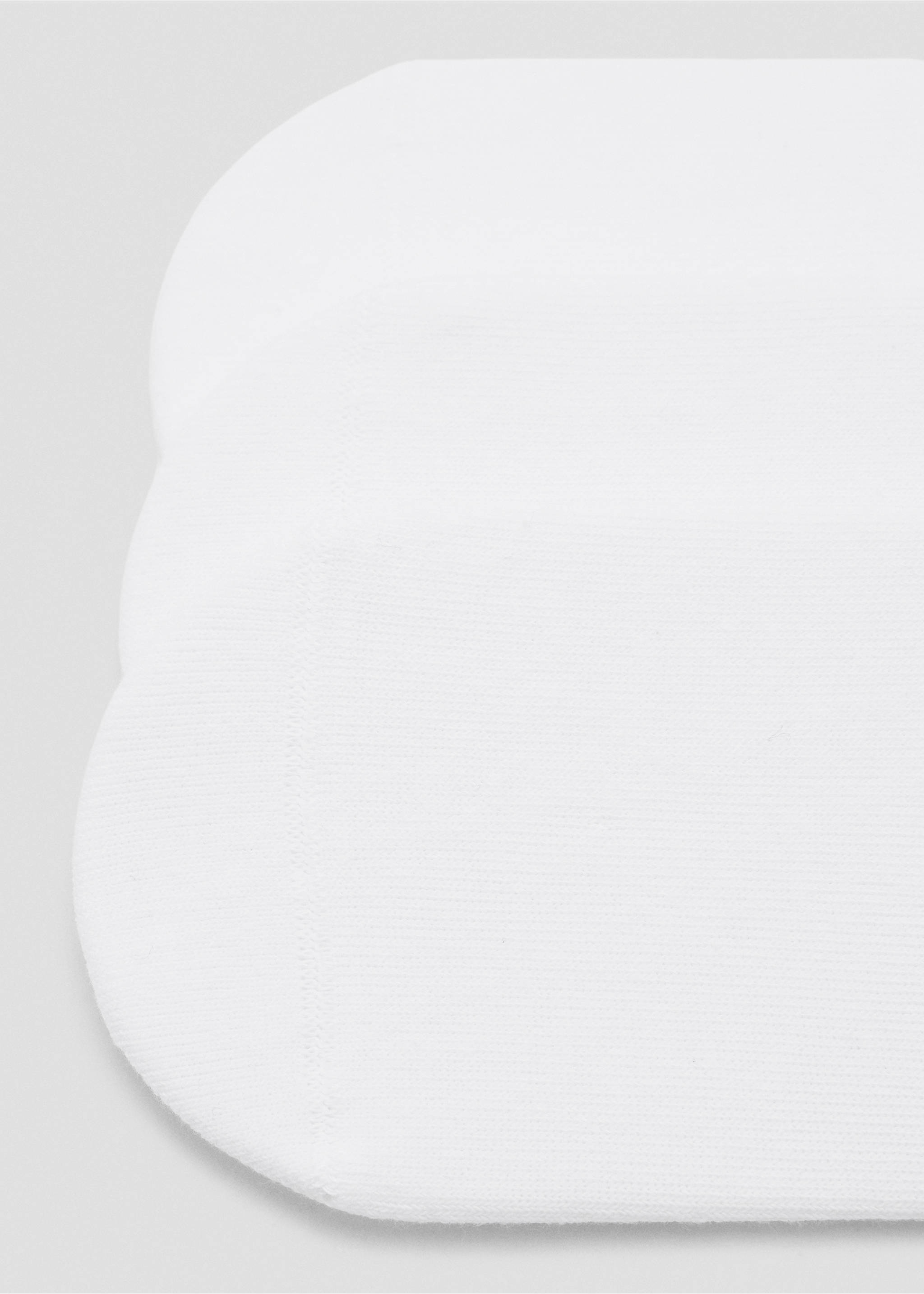 Pack 3 paires de chaussettes invisibles - Détail de l'article 8, Blanc. Ref: 37001490-00.