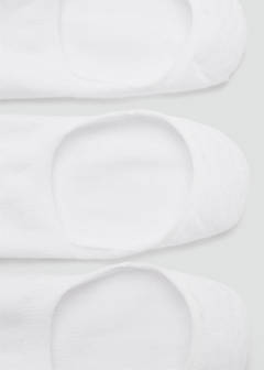 3-pack of invisible socks — White 3