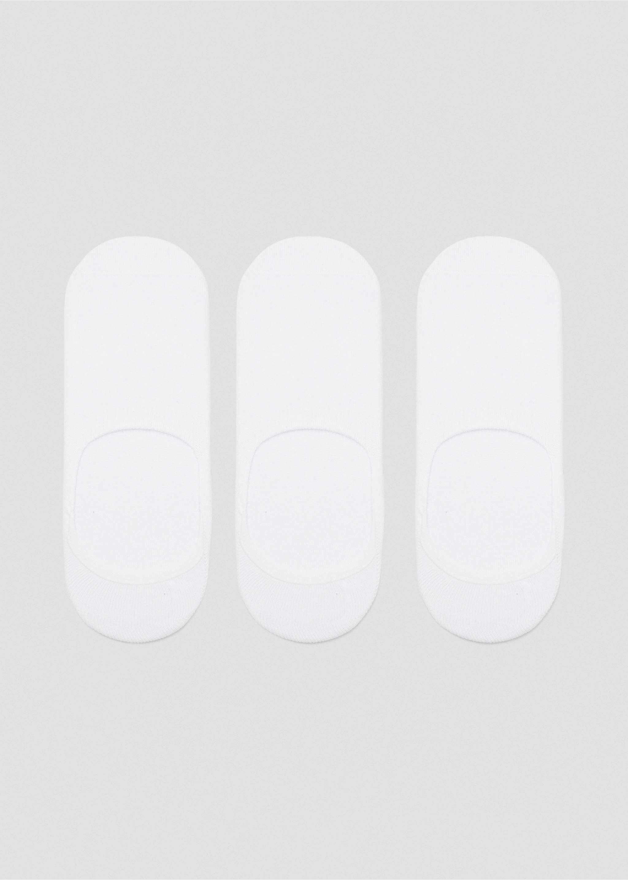 Pack 3 paires de chaussettes invisibles - Article sans modèle, Blanc. Ref: 37001490-00.