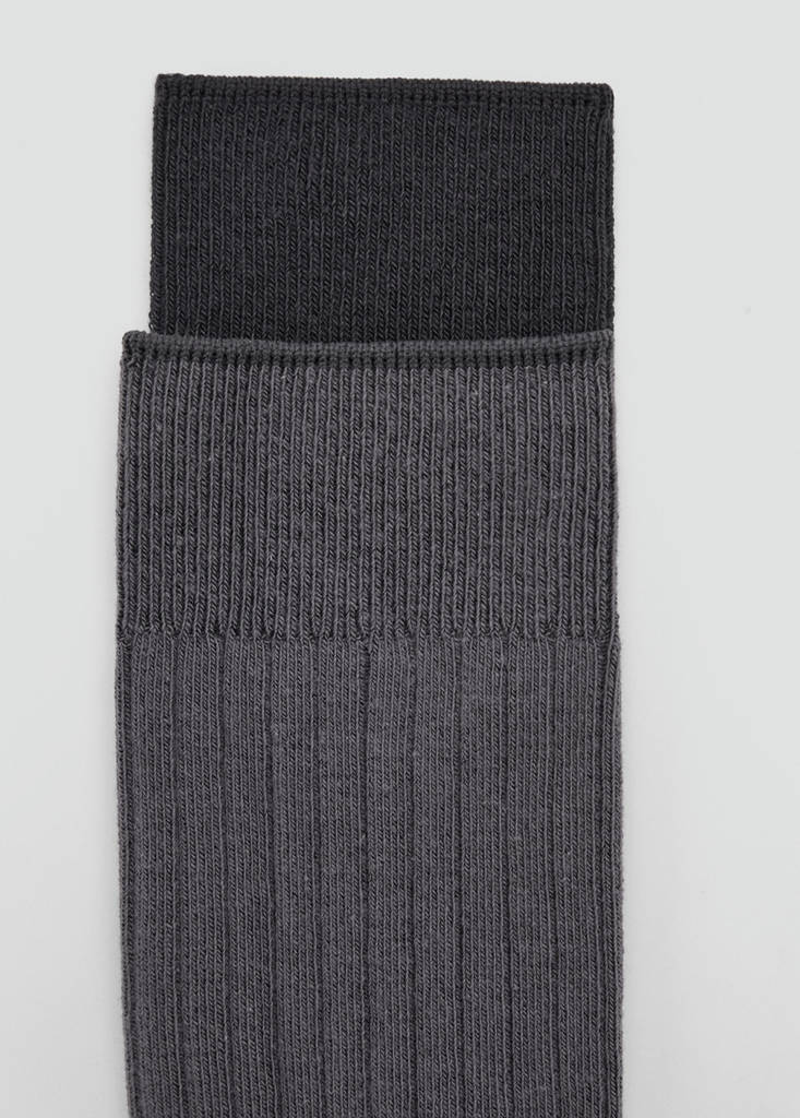 Pack of 2 ribbed cotton socks — Navy
