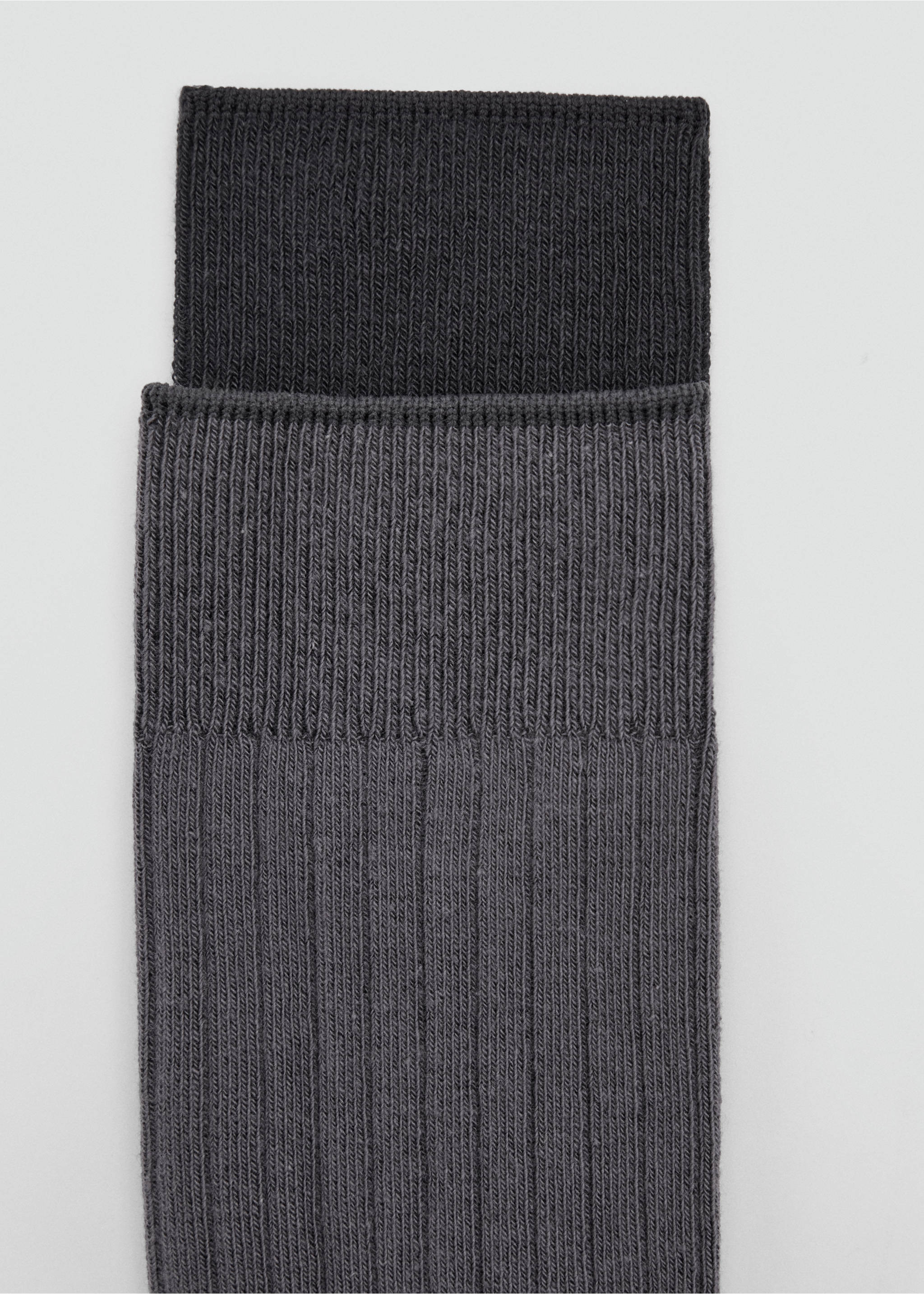 Pack of 2 ribbed cotton socks - Details of the article 8, Navy. Ref: 37001491-00.