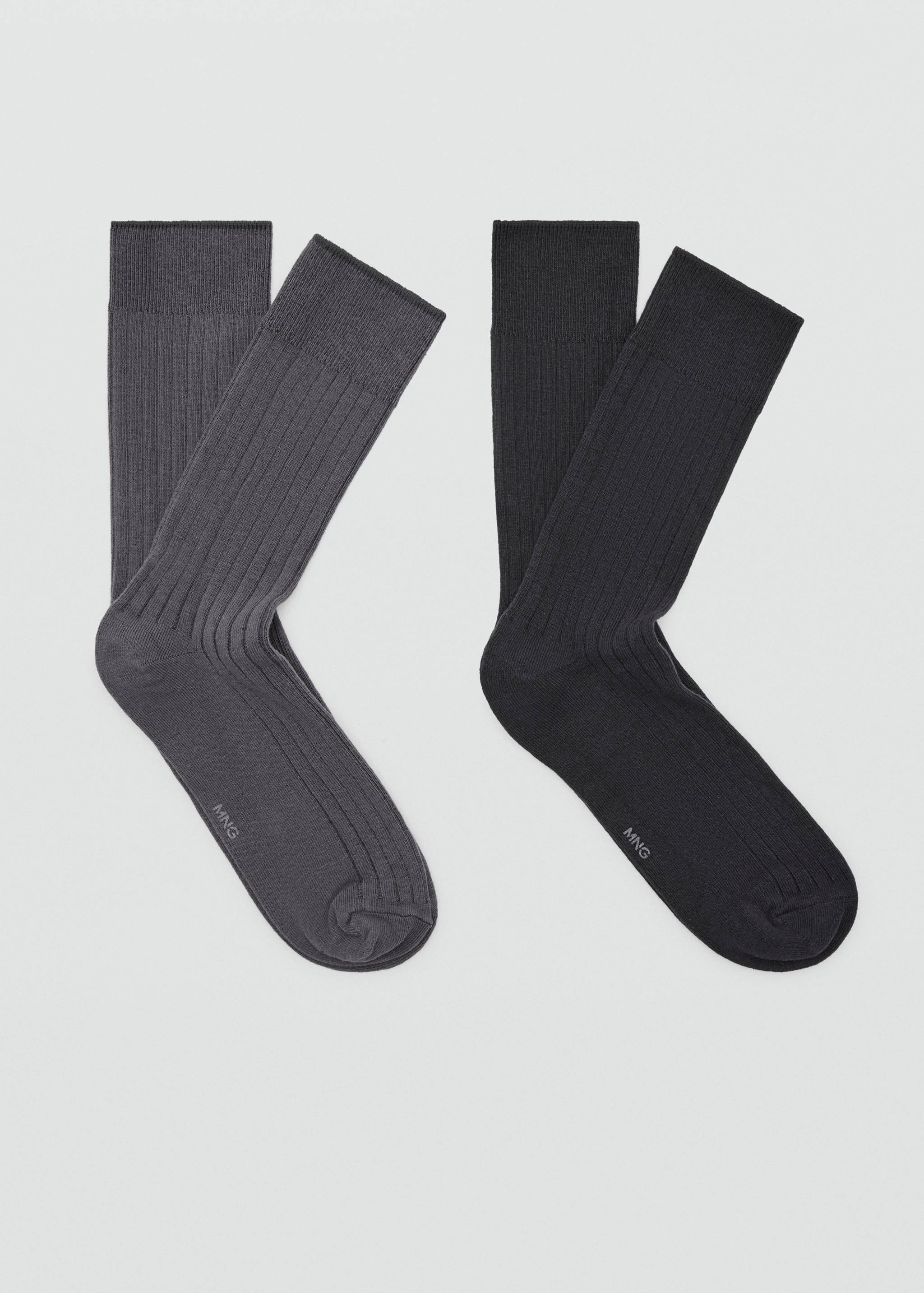 Pack of 2 ribbed cotton socks - Article without model