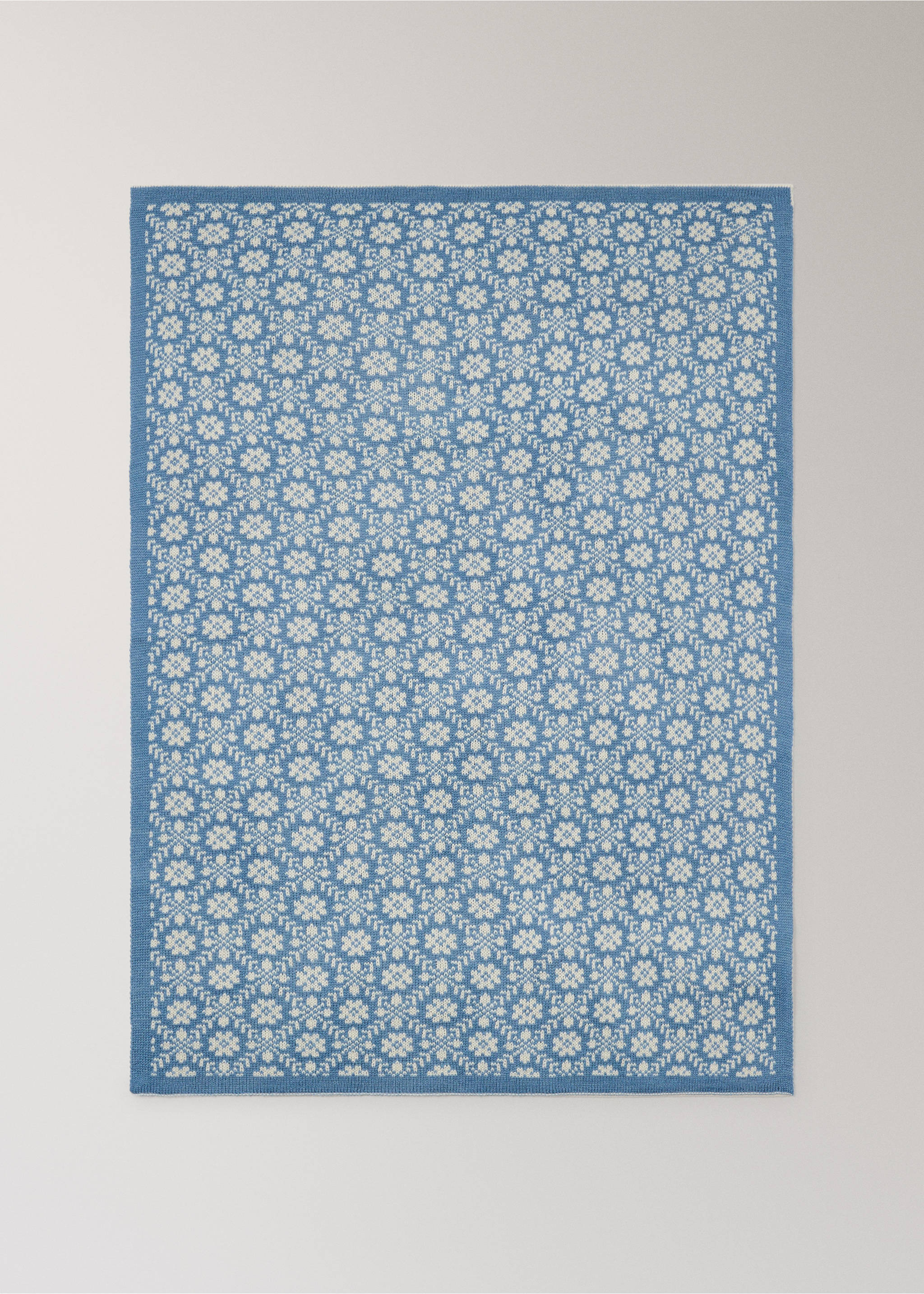 Decke/plaid jacquard - Detail des Artikels 2, Blau. Ref: 37001492-00.