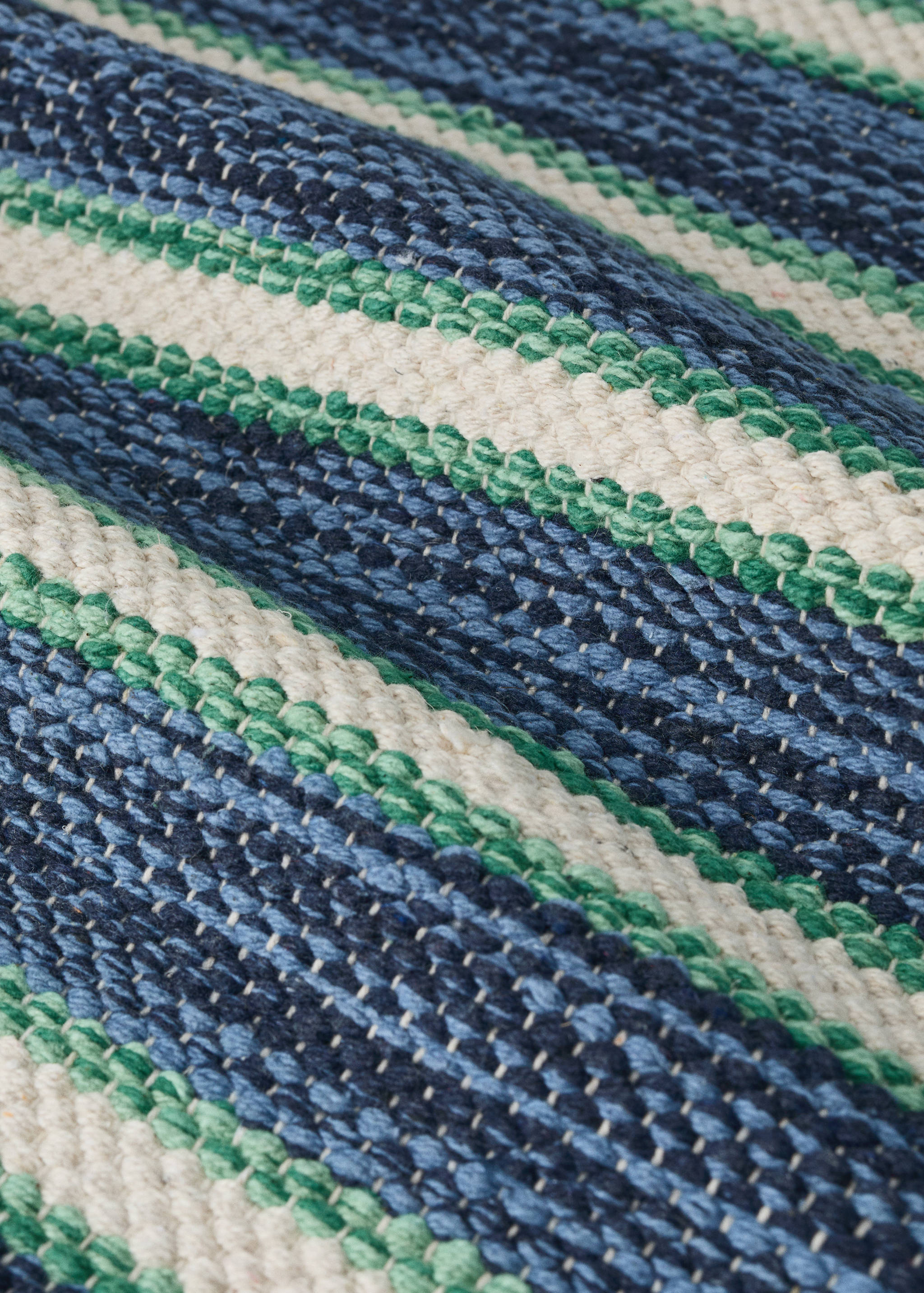 100% cotton striped rug - Details of the article 1