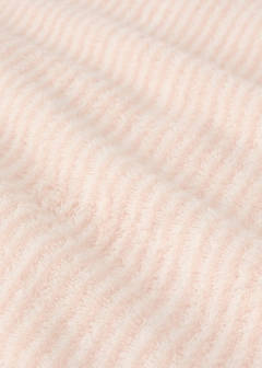 Two-tone striped washcloth with hem trim — Nude 2