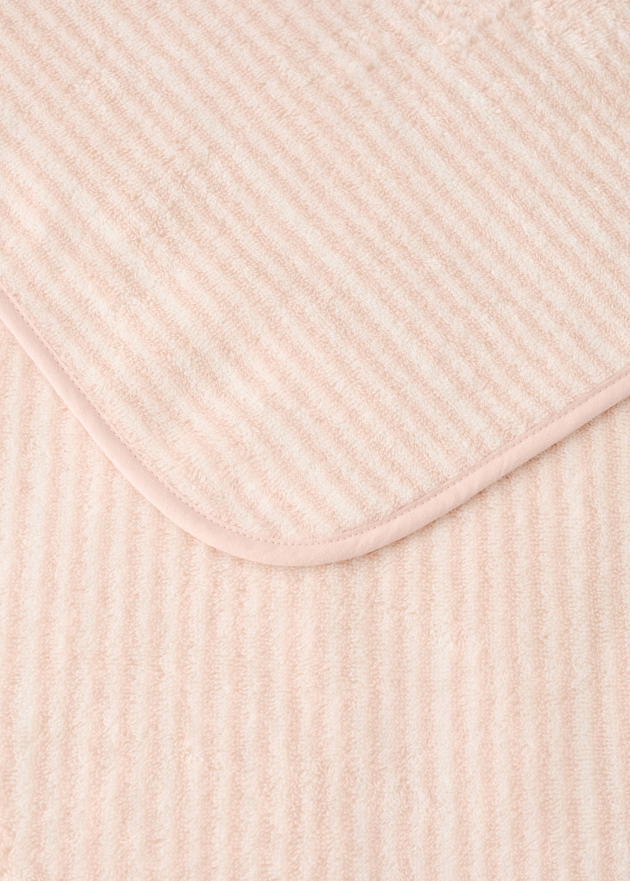 Two-tone striped hand towel with piped trim - Detaljer om artikeln 2