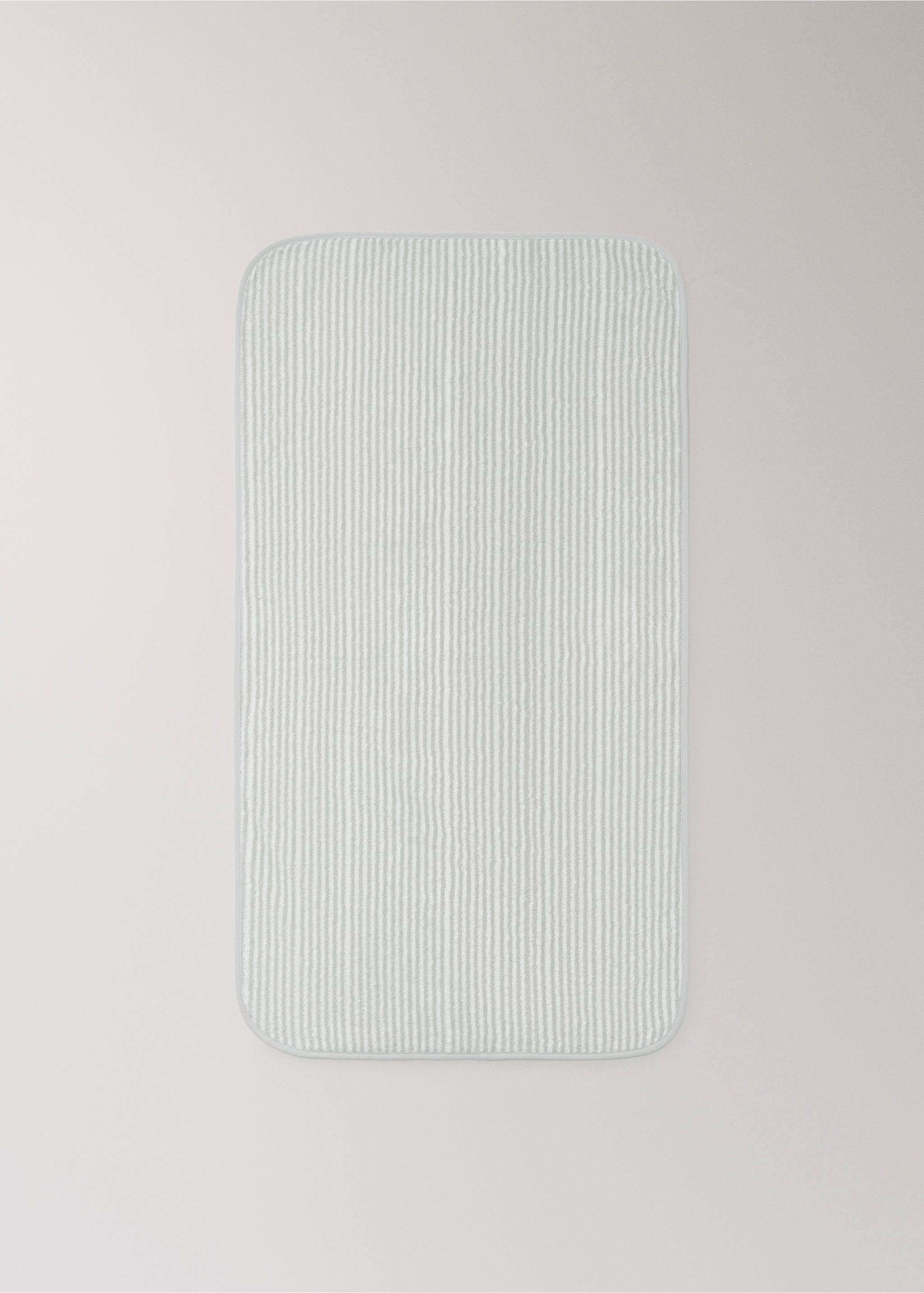 Two-tone striped hand towel with piped trim - Detaljer om artikeln 3, Grå. Ref: 37001500-00.