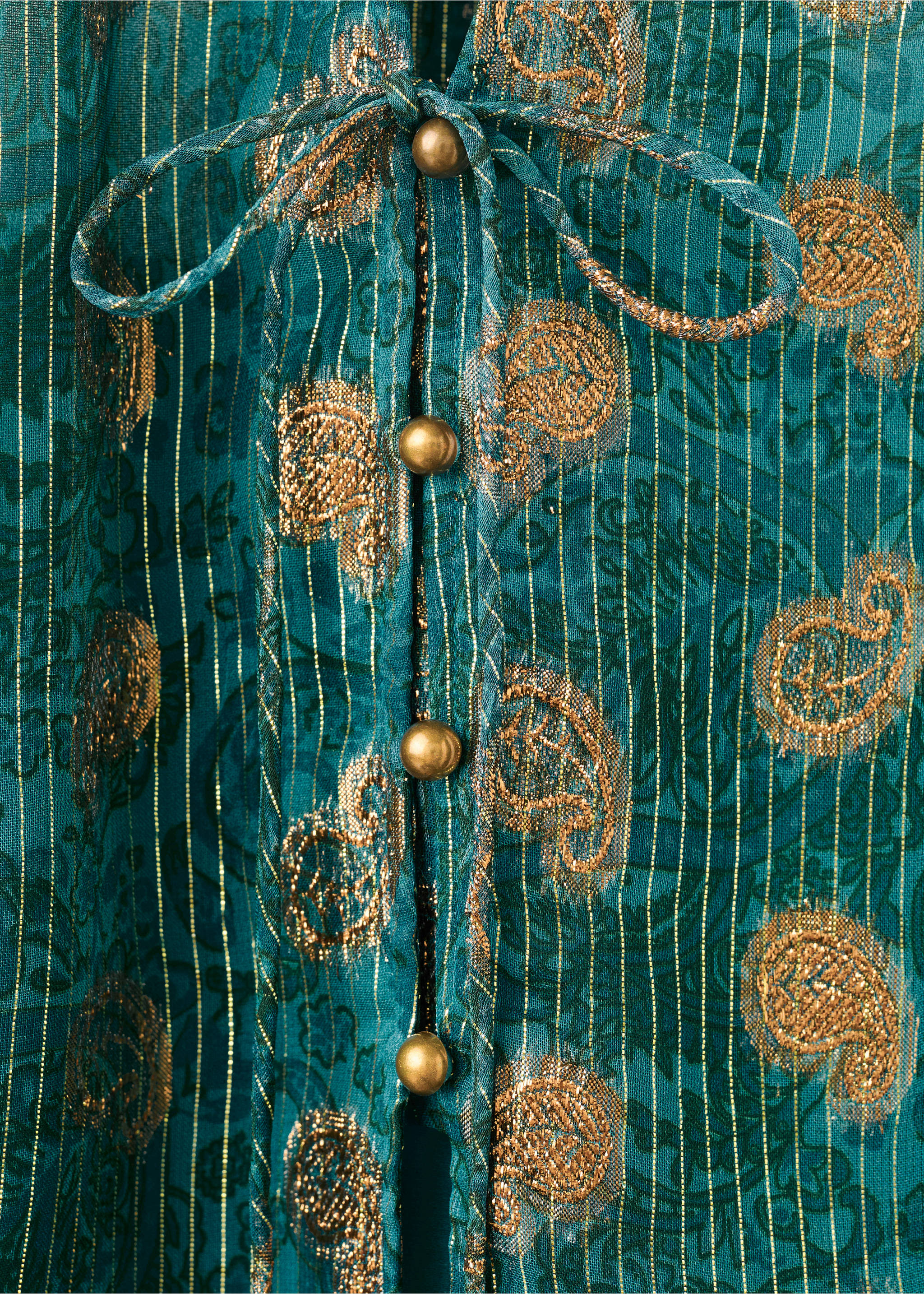 Printed halter top - Details of the article 8, Petrol Blue. Ref: 37001516-00.