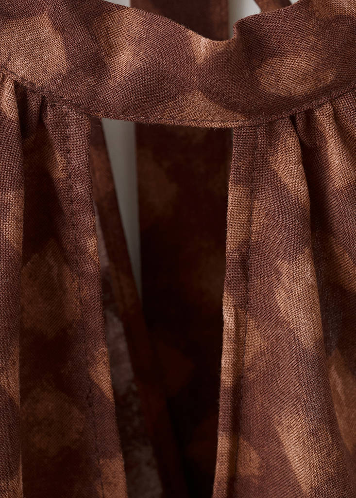 Printed halter top — Russet