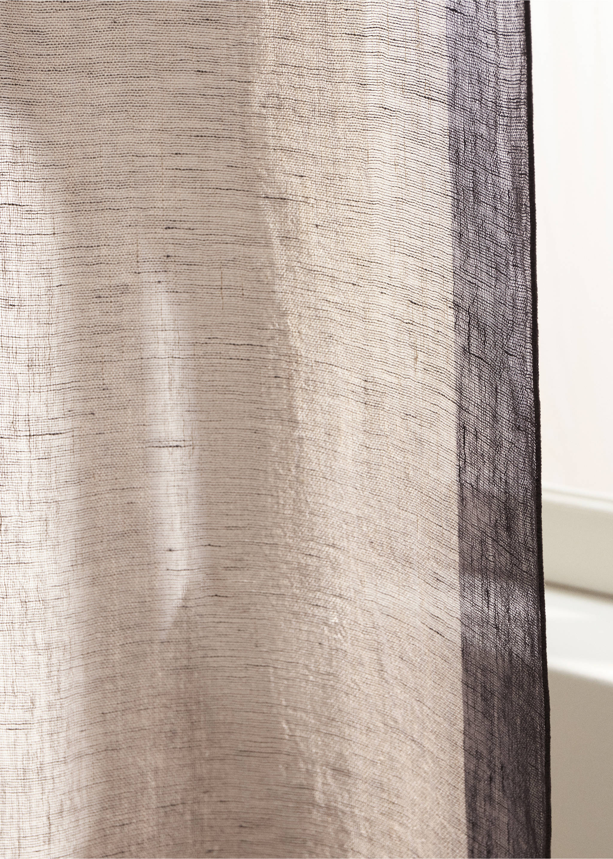 100% linen curtain 140x270 - Details of the article 7, Beige. Ref: 37001520-00.