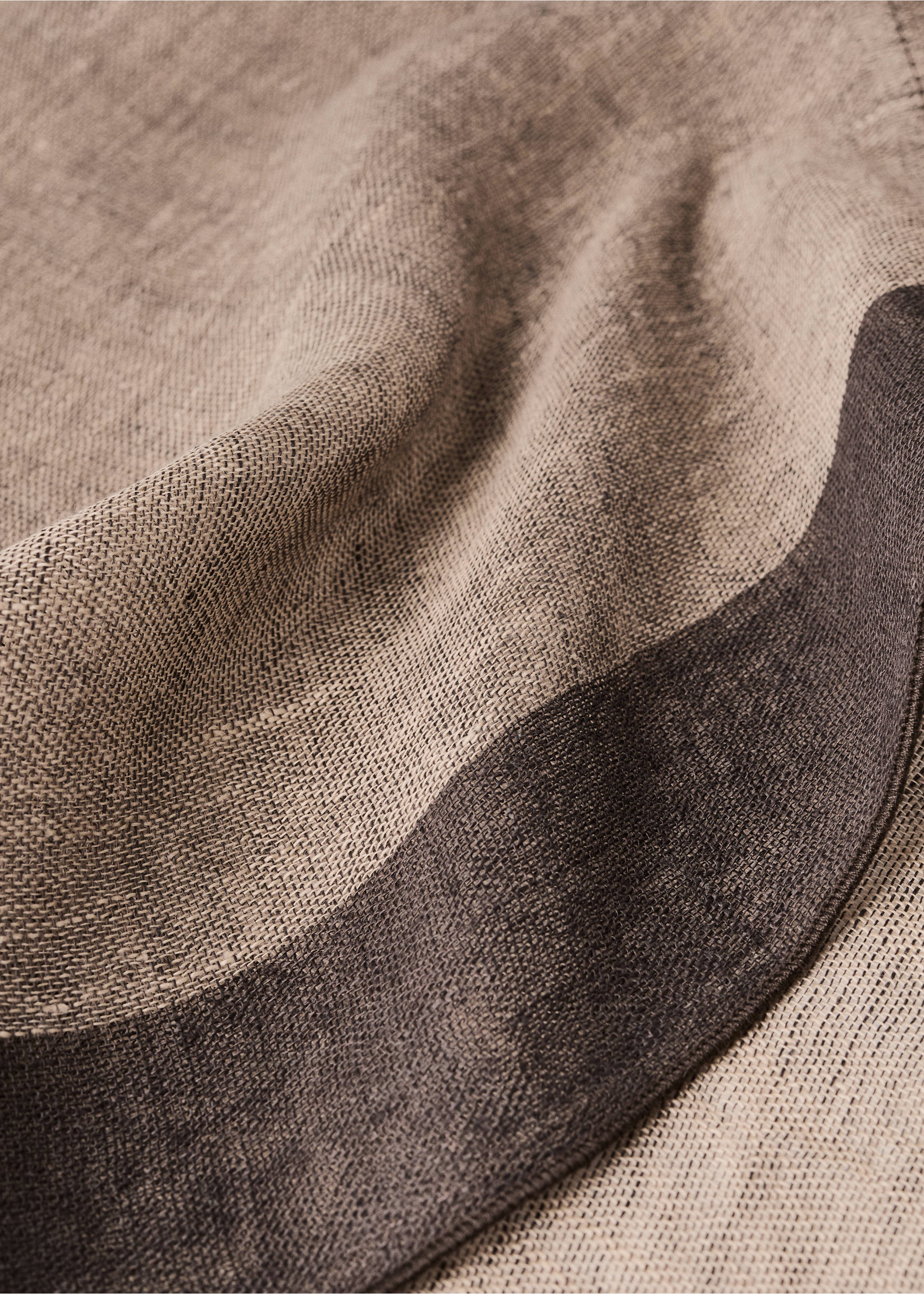 100% linen curtain 140x270 - Details of the article 1, Beige. Ref: 37001520-00.