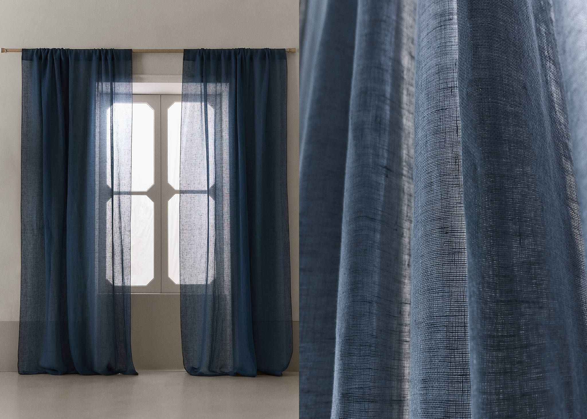 100% linen curtain 140x270 - Panoramic plane