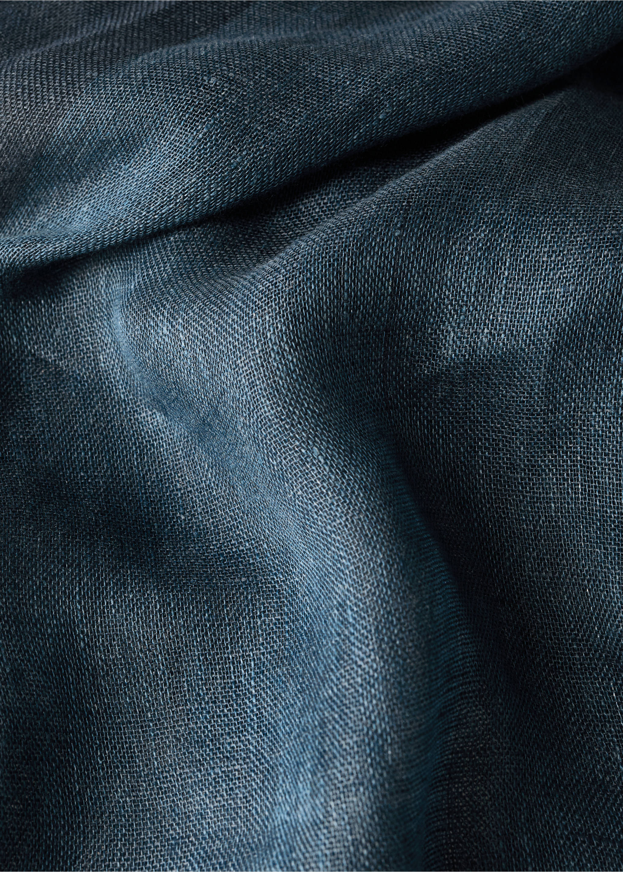 100% linen curtain 140x270 - Details of the article 1, Petrol Blue. Ref: 37001520-00.