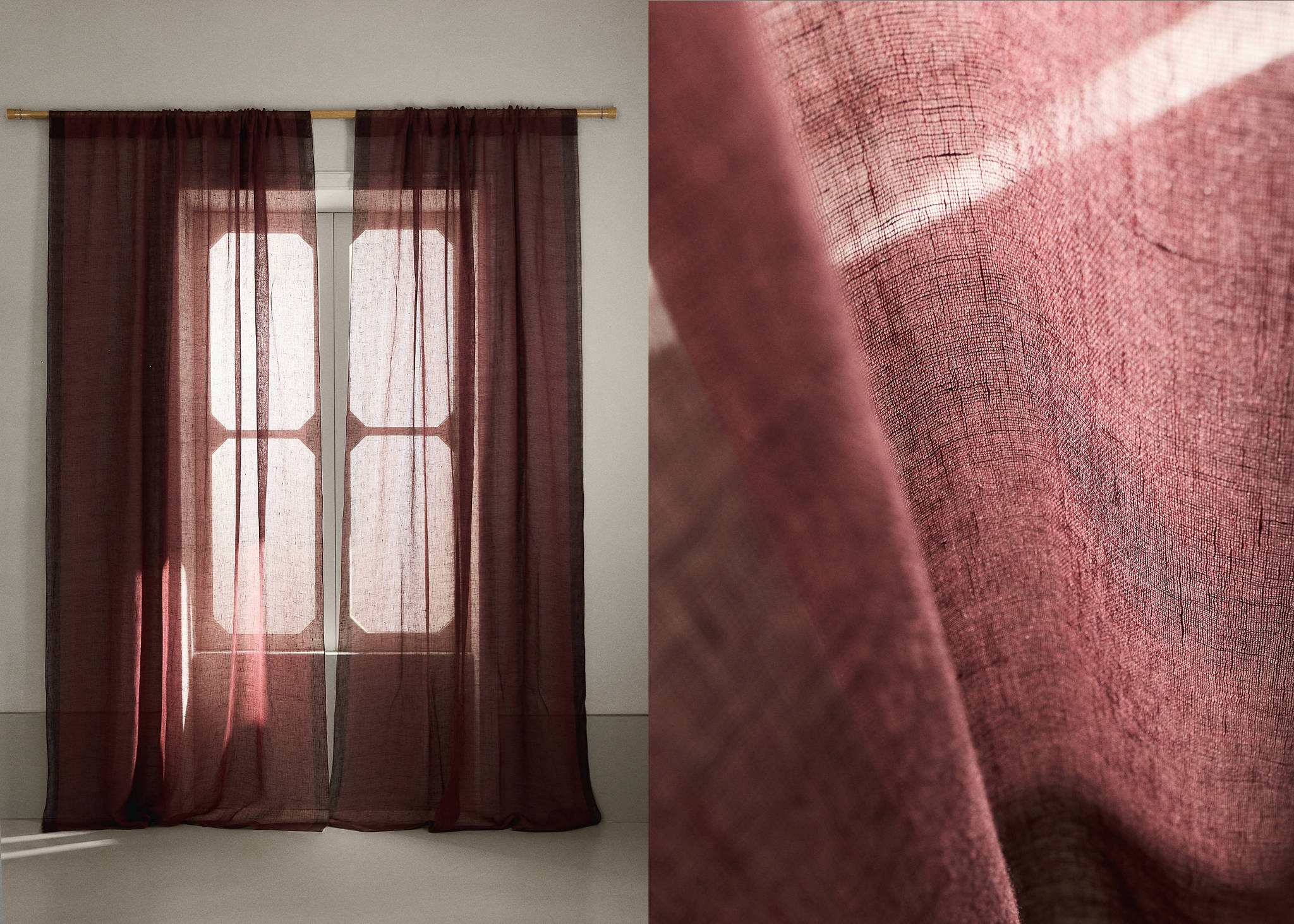 100% linen curtain 140x270 - Panoramic plane