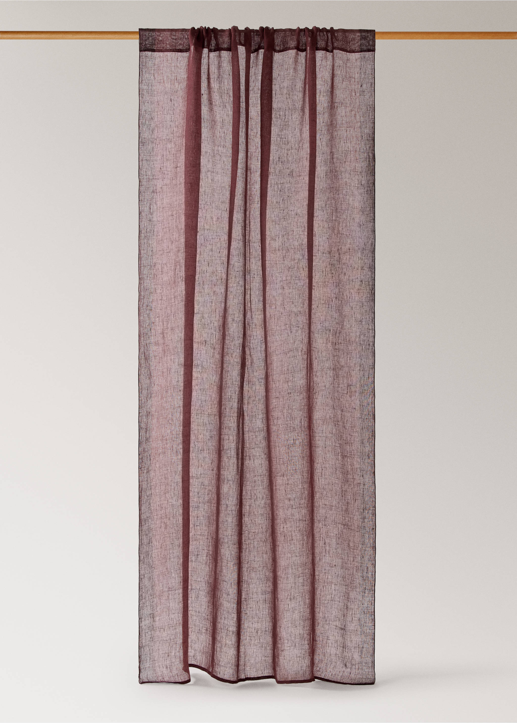 100% linen curtain 140x270 - Article without model, Dark Red. Ref: 37001520-00.