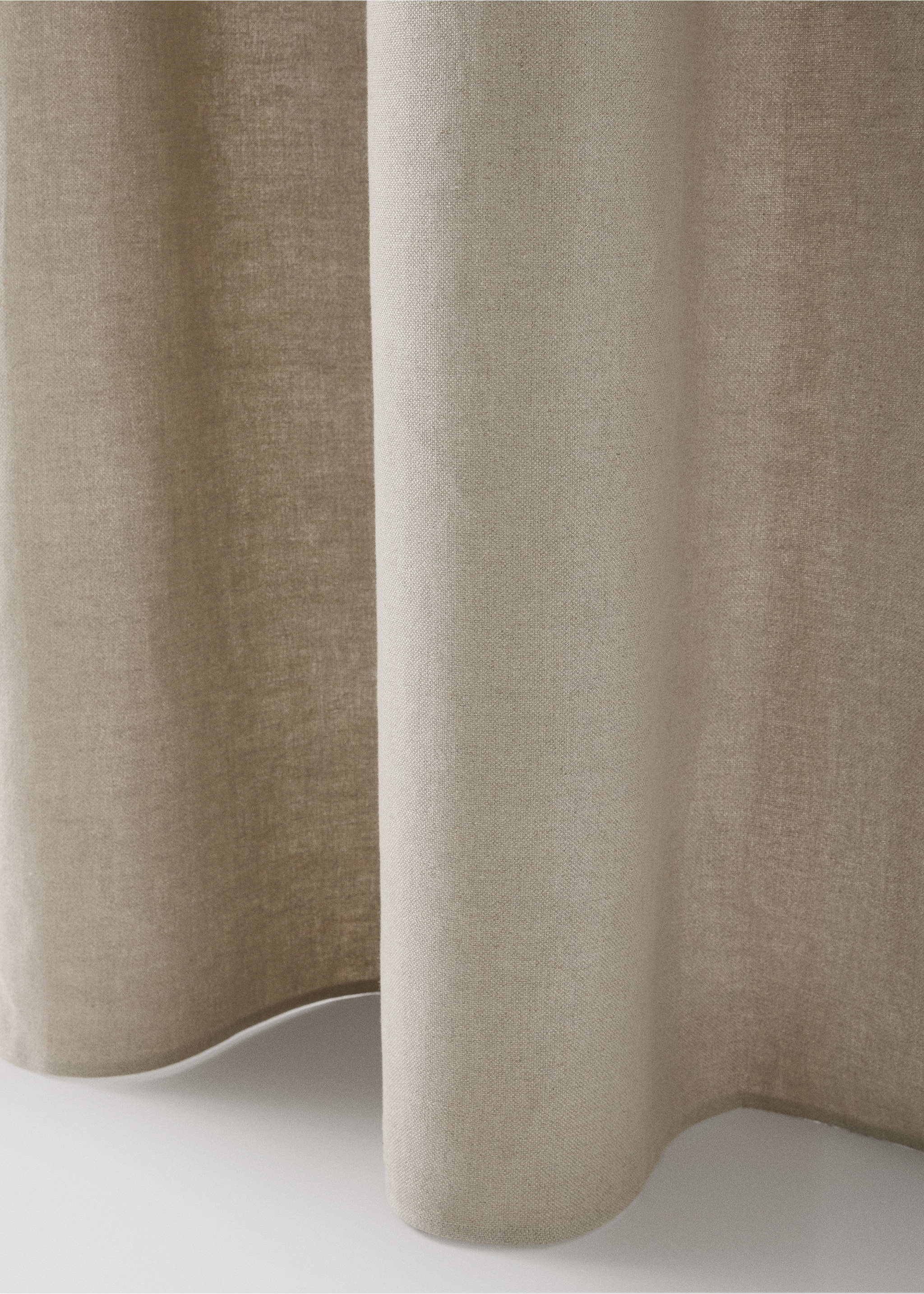 Cortina 100% lino opacidad alta - Detalle del artículo 3, Beige. Ref: 37001521-00.