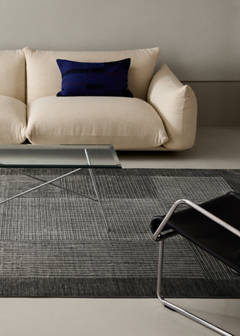 Alfombra geométrica hilo grande — Gris antracita 1