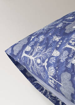 Two floral print pillowcases, 50 x 75 cm — Blue 2