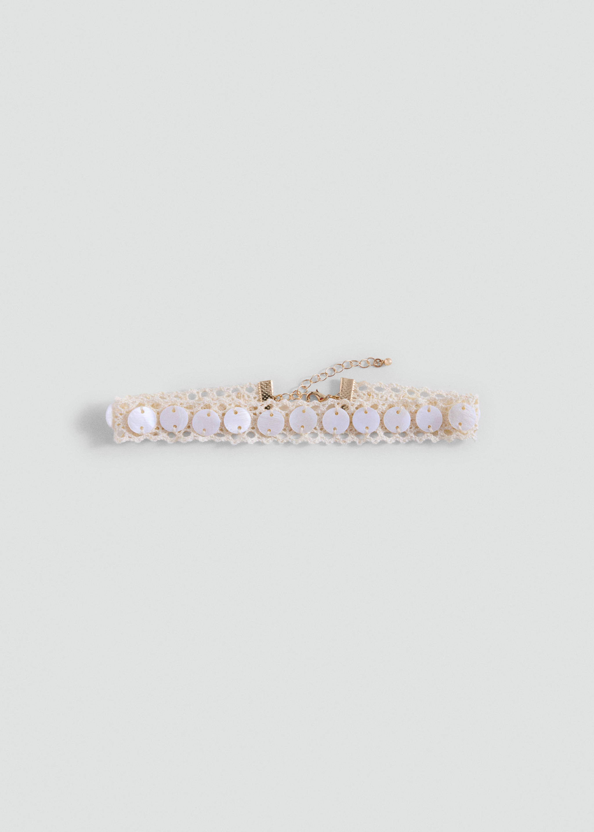 Col crochet détails perles - Article sans modèle