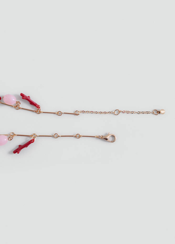 Pendant necklace with charm details — Gold