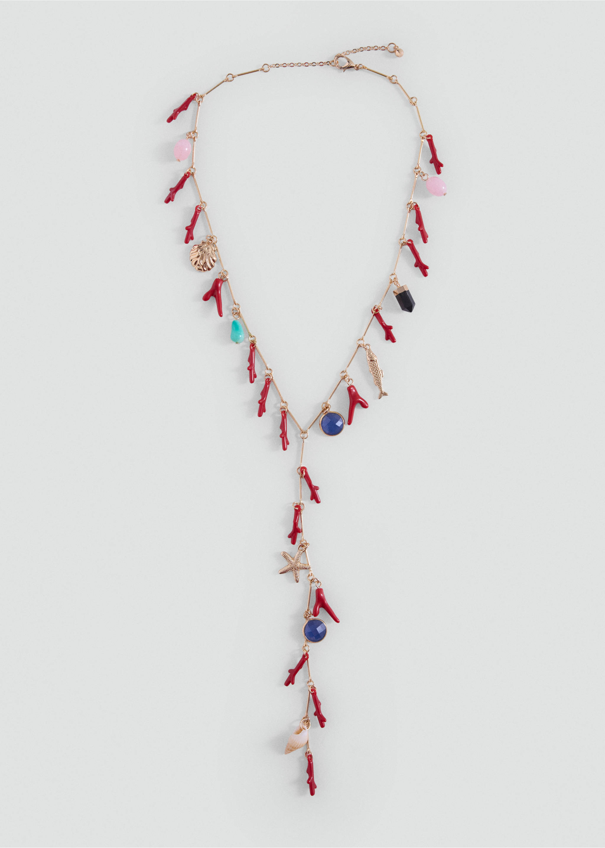 Pendant necklace with charm details - Article without model, Gold. Ref: 37001543-00.