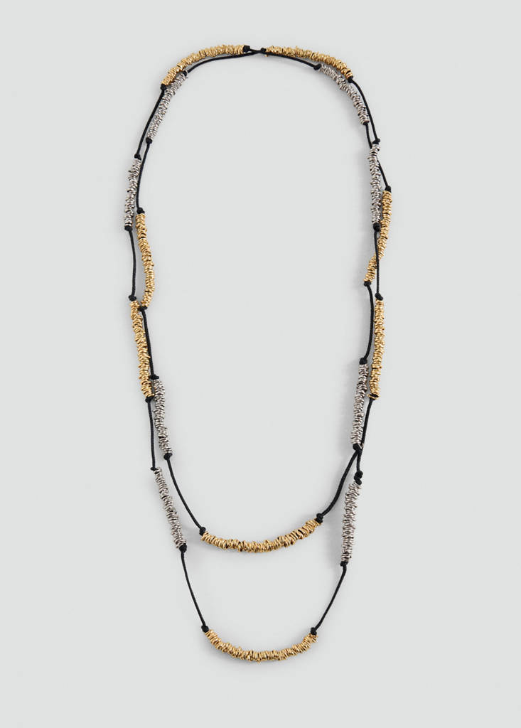 Multichain bead necklace — Gold