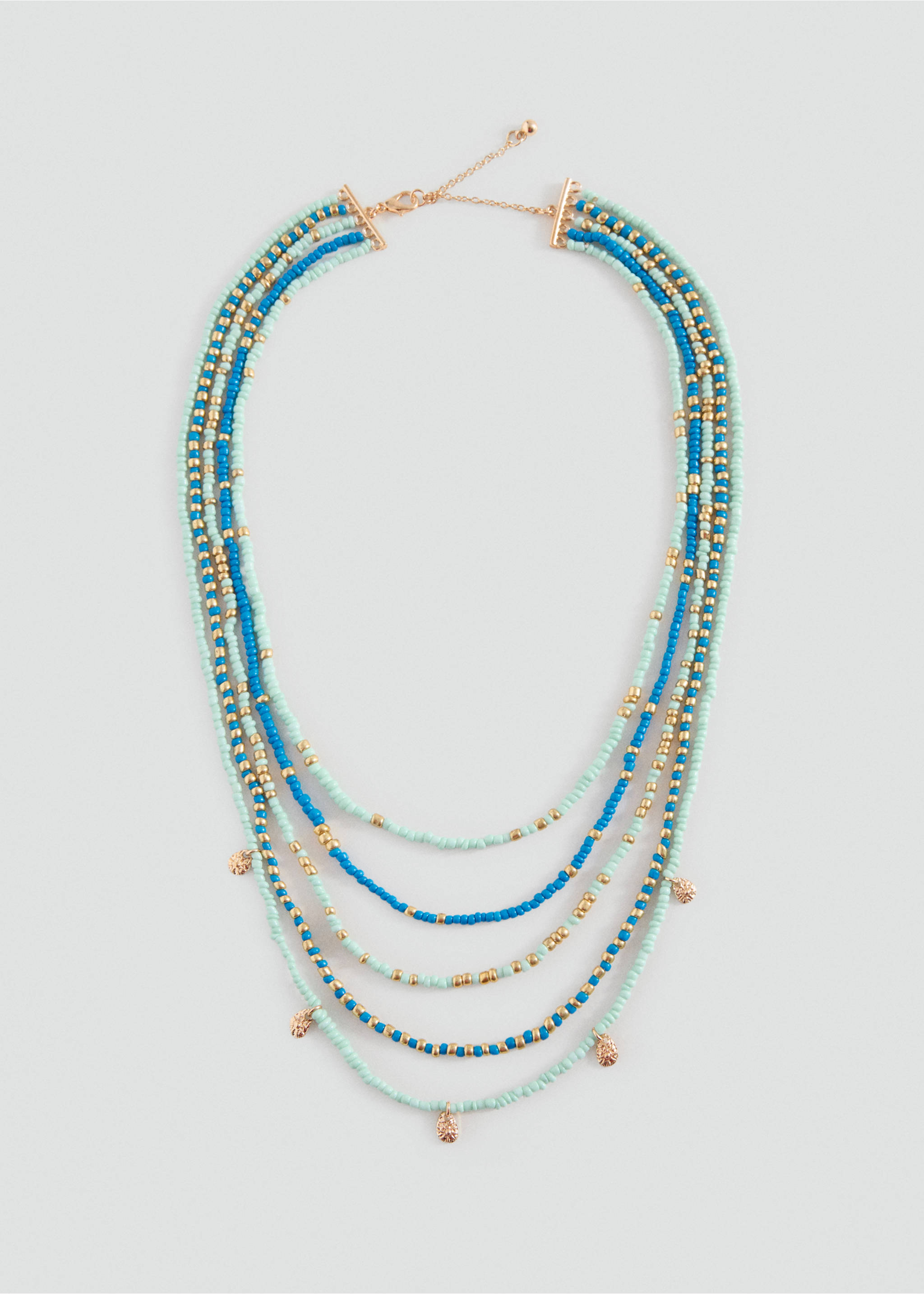 Multichain bead necklace - Article without model, Gold. Ref: 37001552-00.
